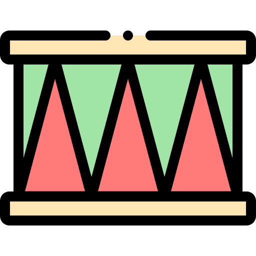 Drum drum music and multimedia tambourine icon