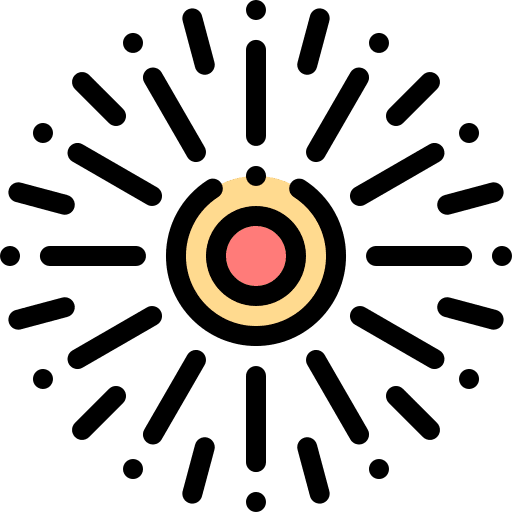Fireworks cultures rocket fire icon