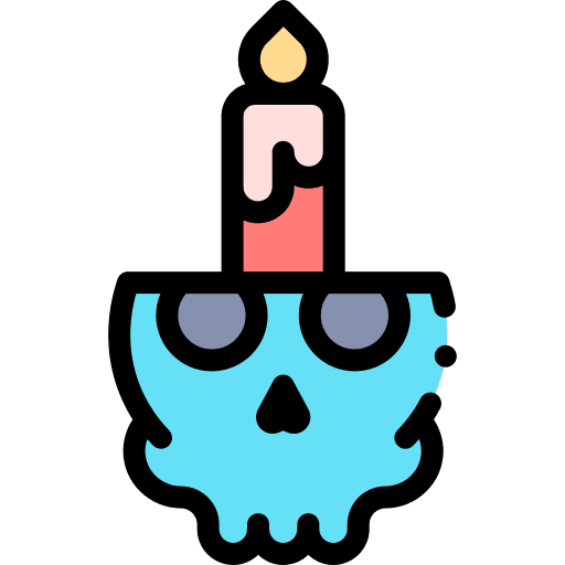 Candle day of the dead mexico candle icon
