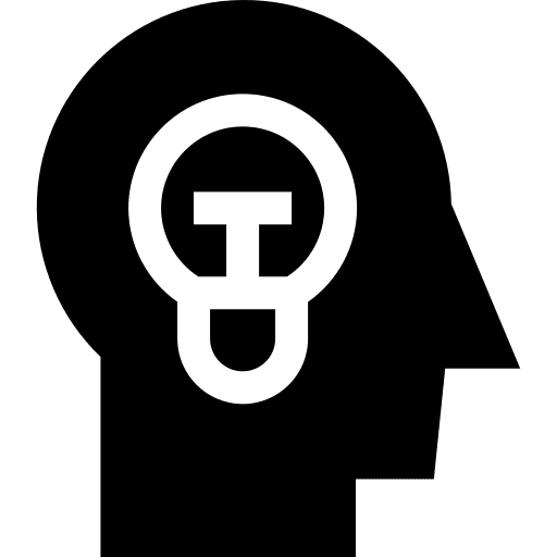 Idea creativity potential head icon