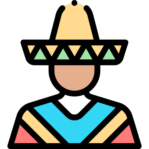 Mexican cultures people mariachi icon