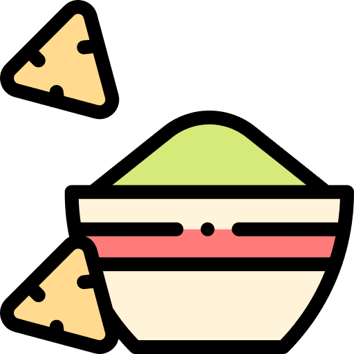 Nachos gastronomy food and restaurant guacamole icon