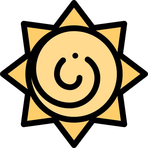 Sun shiny sun shapes and symbols icon
