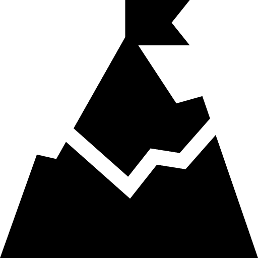 Mountain success objective goal icon Mountain success objective goal icon