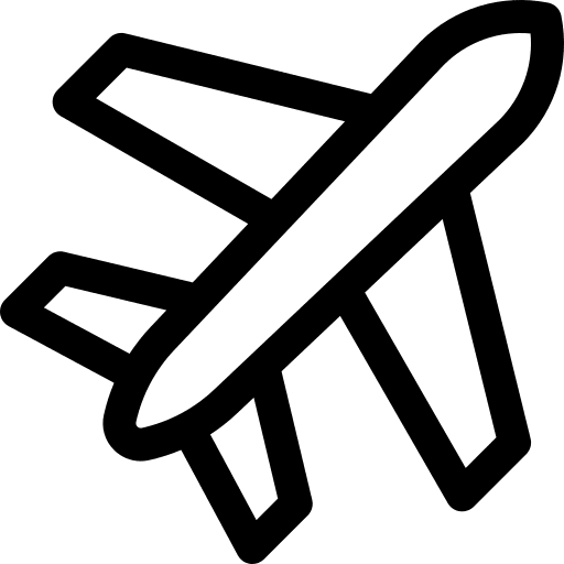 Airplane roll o plane travel cargo icon