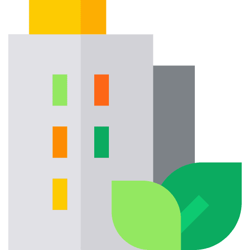 City ecology and environment cityscape buildings icon