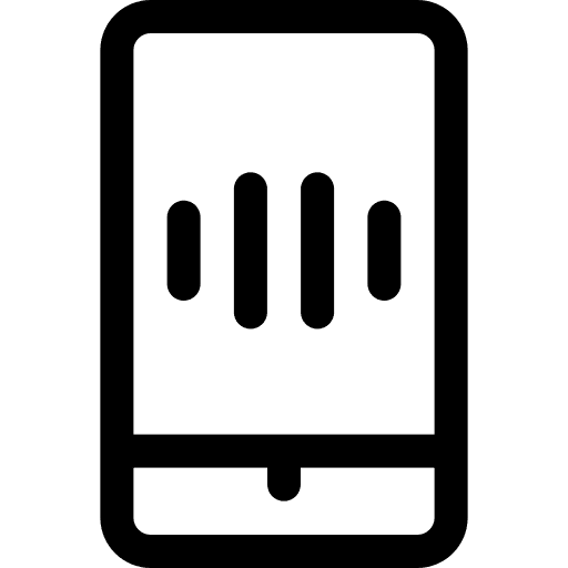 Translation music and multimedia smartphone bars icon Translation music and multimedia smartphone bars icon