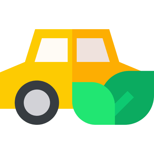 Car transportation eco friendly travel icon