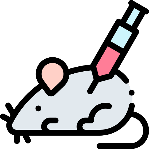 Animal testing experiment syringe healthcare and medical icon Animal testing experiment syringe healthcare and medical icon