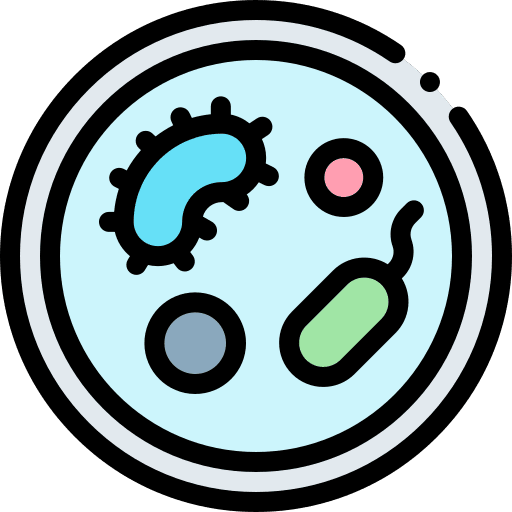 Bacteria petri dish microbiology biology icon