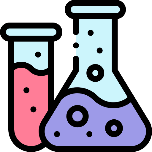Flasks chemistry education chemical icon