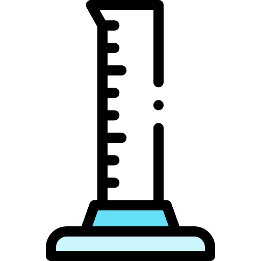 Graduated cylinder education laboratory test tube icon Graduated cylinder education laboratory test tube icon