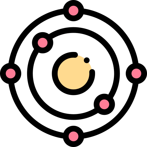 Atom atomic science electron icon Atom atomic science electron icon