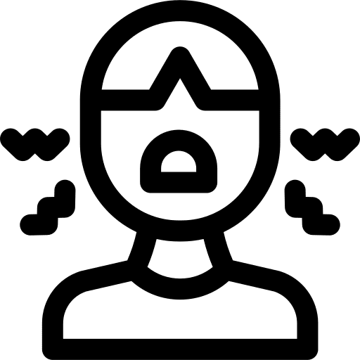 Hoarseness coronavirus people covid 19 icon