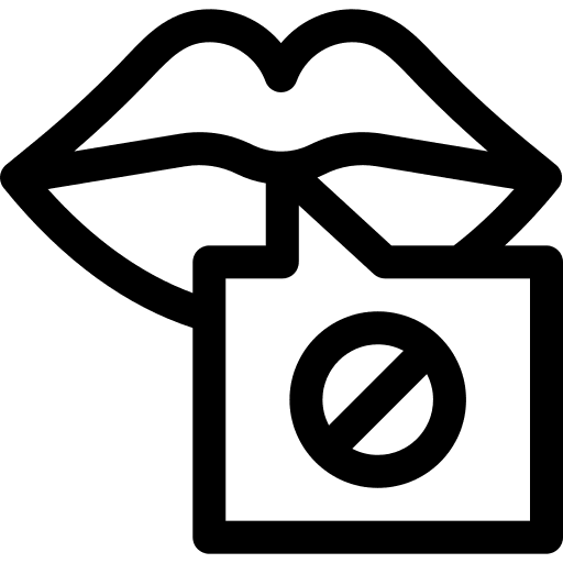 Inability to speak covid 19 coronavirus symptom icon