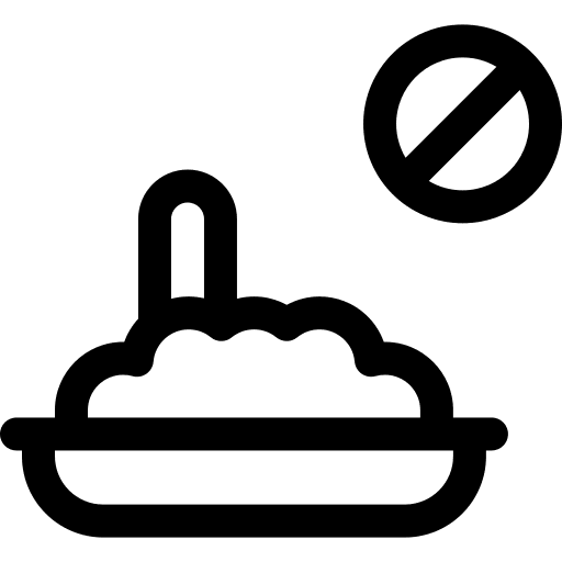 Lack of appetite sick food symptom icon