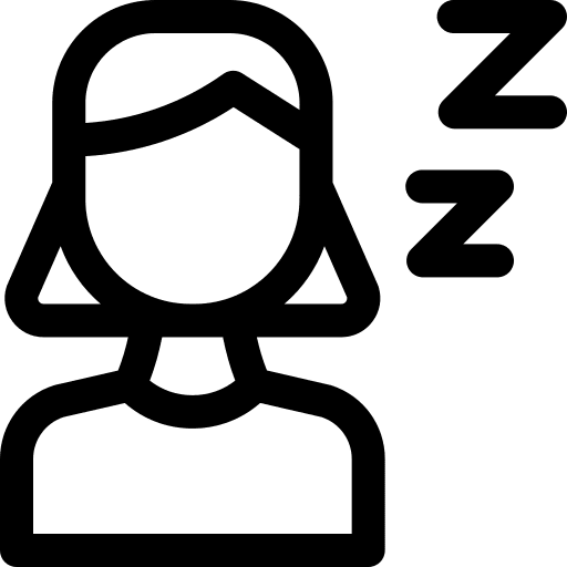 Fatigue burnout anaphylaxis woman icon