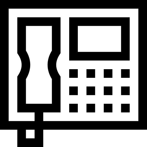 Landline electronic telephone communication icon Landline electronic telephone communication icon