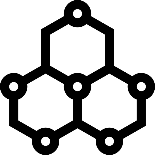 Chemical structure chemical biochemistry icon