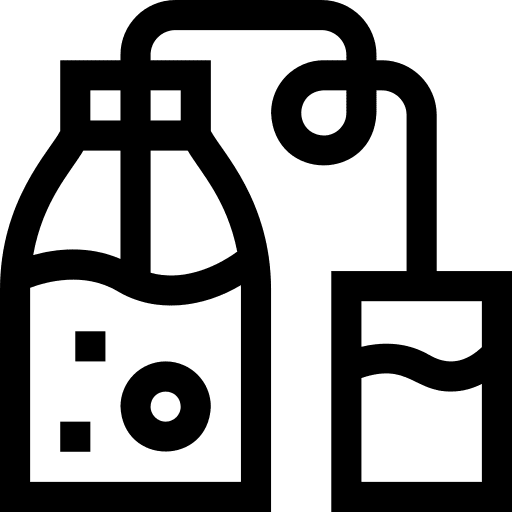 Distilling science laboratory flask icon