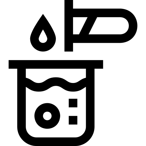 Chemical reaction lab flask tools icon