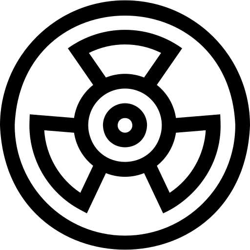 Radiactive signaling contamination pollution icon