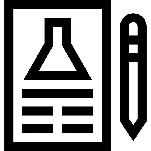 Report flask data research education icon