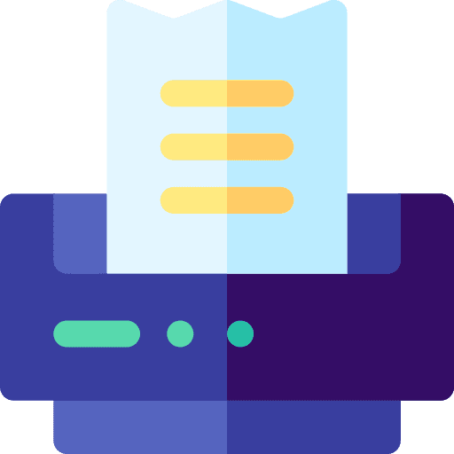 Bill paperwork invoice printer icon