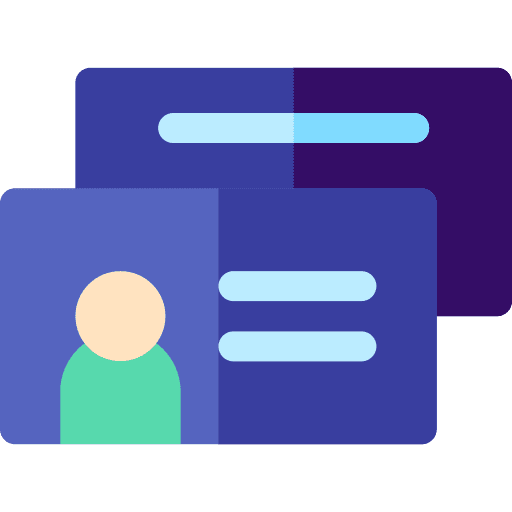 Cut miscellaneous print cards user icon
