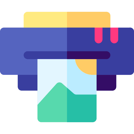 Photo print office material picture photo icon