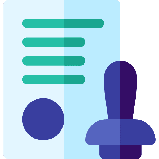 Stamp stamp license official documents icon Stamp stamp license official documents icon