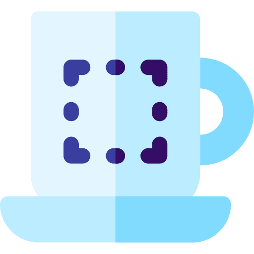 Cup printing tea cup art and design icon Cup printing tea cup art and design icon