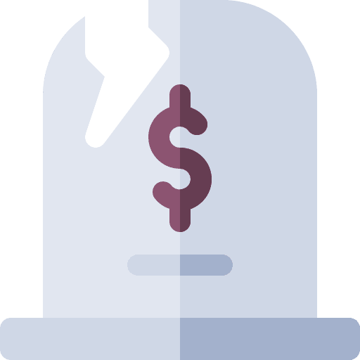 Rip rip money recession icon Rip rip money recession icon