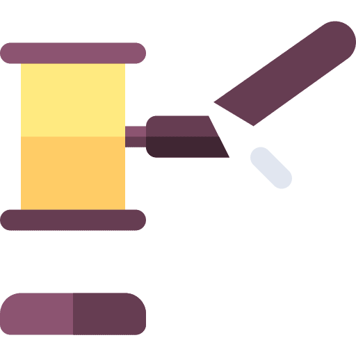 Law broken judge hammer icon Law broken judge hammer icon