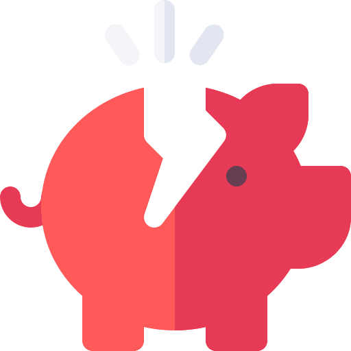 Piggy bank recession bankruptcy piggy bank icon Piggy bank recession bankruptcy piggy bank icon