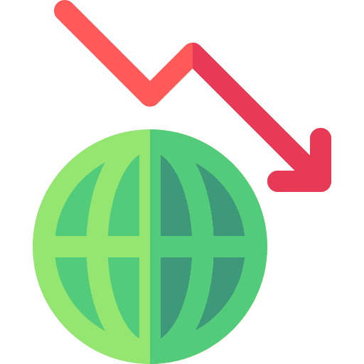 Recession loss banking business and finance icon Recession loss banking business and finance icon
