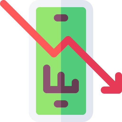 Smartphone mobile phone recession smartphone icon Smartphone mobile phone recession smartphone icon