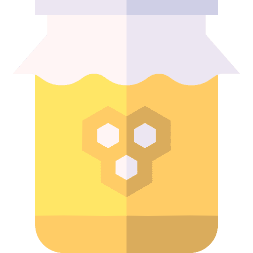 Honey serve healthy food food and restaurant icon Honey serve healthy food food and restaurant icon