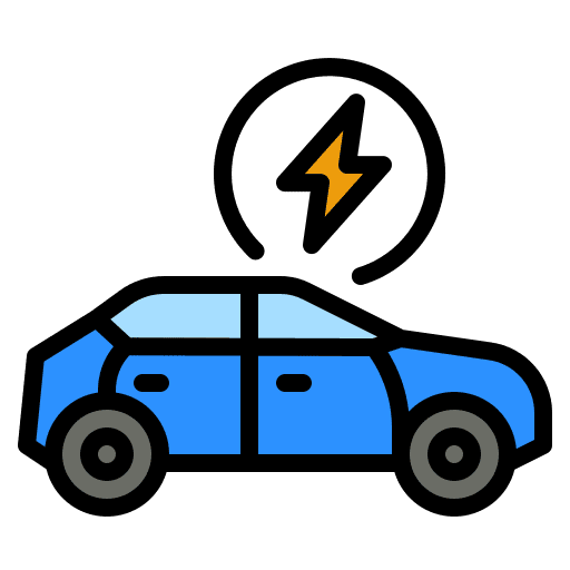 Electric car vehicle electric car ecology icon