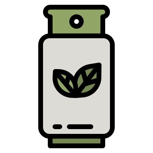Eco fuel sustainability gas cylinder industry icon Eco fuel sustainability gas cylinder industry icon