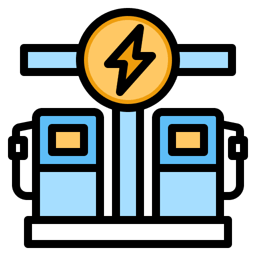 Electric station electric car transportation gas station icon Electric station electric car transportation gas station icon