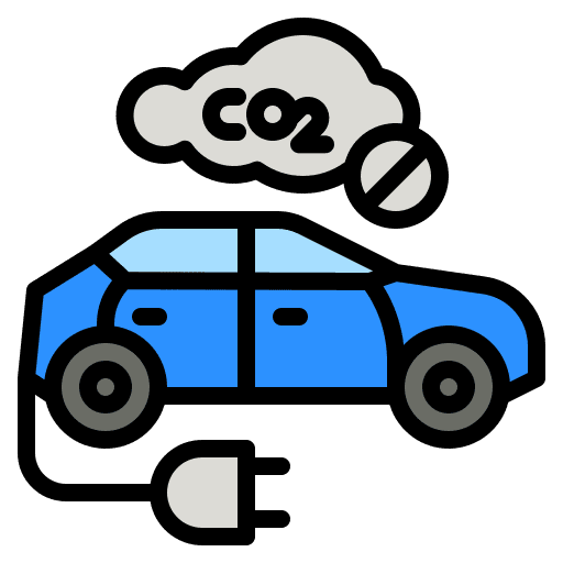 Electric car prohibition transportation pollution icon Electric car prohibition transportation pollution icon