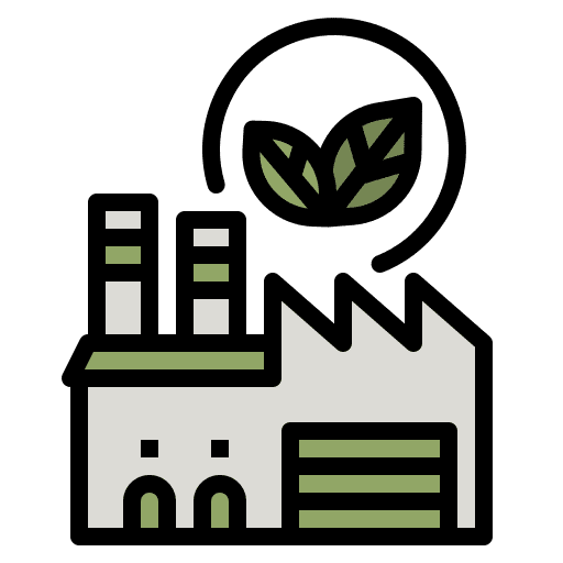 Green factory ecology and environment industry sustainability icon Green factory ecology and environment industry sustainability icon
