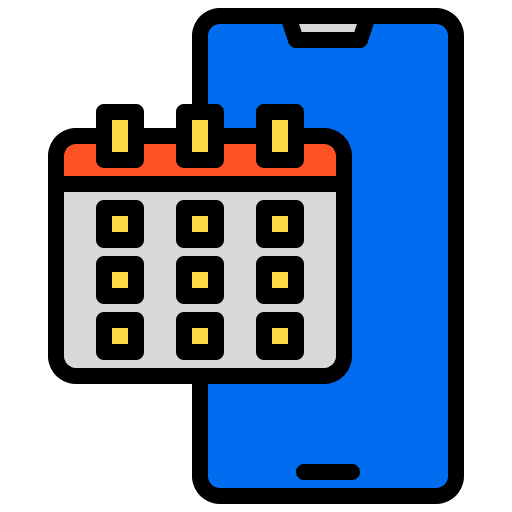 Calendar application schedule smartphone icon
