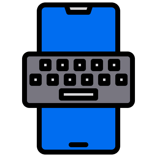 Keyboard cellphone technology smartphone icon Keyboard cellphone technology smartphone icon