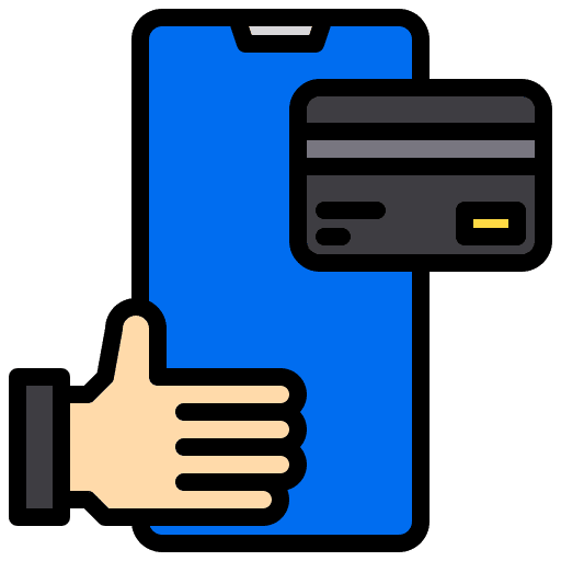 Payment method credit card smartphone payment method icon