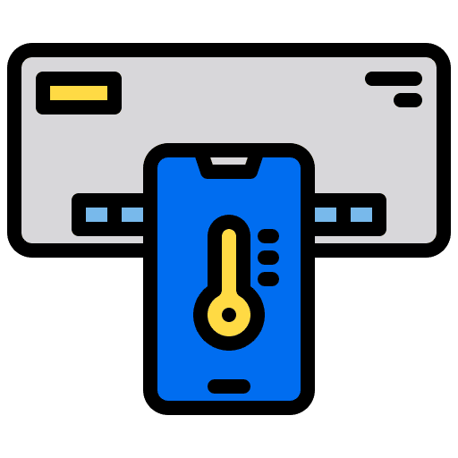 Air conditioner air conditioner smartphone technology icon Air conditioner air conditioner smartphone technology icon