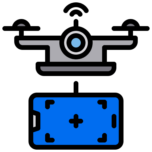 Drone revolution drone smartphone icon Drone revolution drone smartphone icon