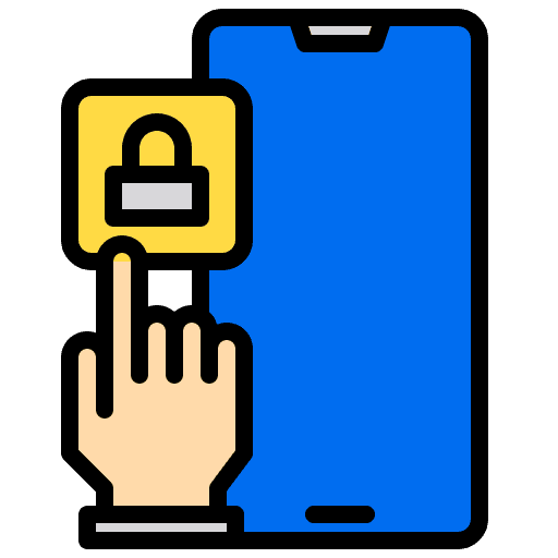 Lock security mobile phone smartphone icon Lock security mobile phone smartphone icon