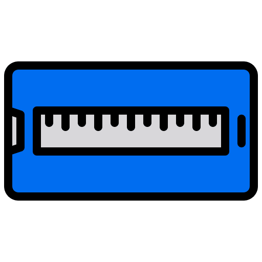 Ruler ruler smartphone phone call icon Ruler ruler smartphone phone call icon
